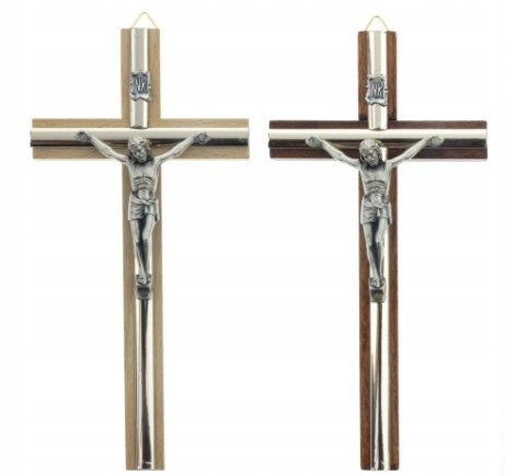 16cm krzyż wiszący drewniany na ścianę z paskiem 16cm krzyż wiszący drewniany na ścianę z paskiem