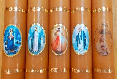 30/5,5cm pachnąca miodem gruba gromnica woskowa świeca na 3 dni ciemności