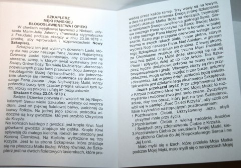 Szkaplerz Męki Pańskiej błogosławieństwa i opieki fioletowy z objawień Szkaplerz Męki Pańskiej błogosławieństwa i opieki fioletowy z objawień