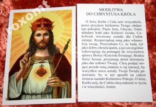 Jezus Chrystus Król + modlitwa obrazek święty