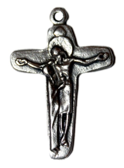 Krzyżyk metalowy do różańca Maryja pod krzyżem Krzyżyk metalowy do różańca Maryja pod krzyżem