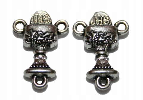 Łącznik do różańca komunijnego kielich IHS 2,2cm Łącznik do różańca komunijnego kielich IHS 2,2cm